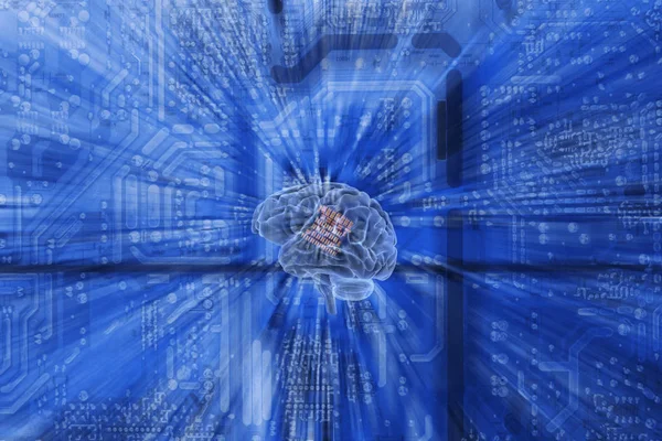 Human Brain Communication Artificial Intelligence — Stock Photo, Image