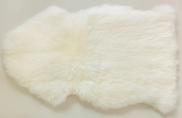 本物の白いクリームウールの羊の質感 — ストック写真