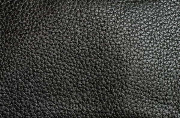 Hintergrund Und Textur Des Echten Schwarzen Lederbettes Auf Taschenleder — Stockfoto