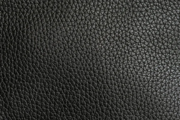 Achtergrond Textuur Van Echte Zwarte Lederen Blad Zak Leer — Stockfoto