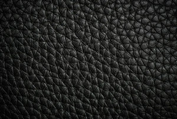 Fondo Textura Hoja Cuero Negro Real Cuero Del Bolso — Foto de Stock