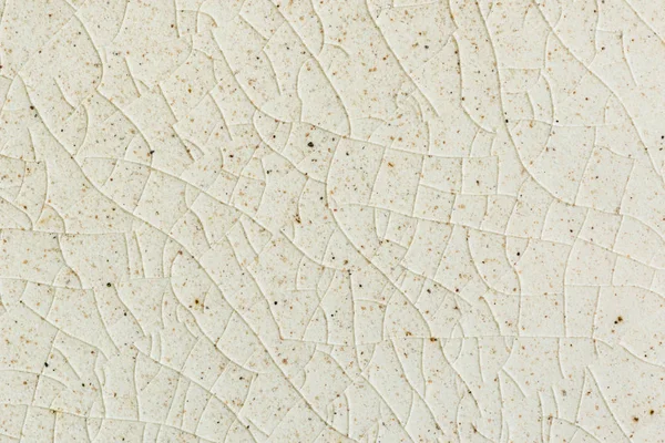Close Background Texture Stretch Marks Cracked White Cream Glazed Tile — Stock Photo, Image