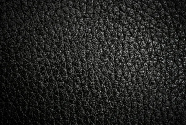 Background and texture of real black leather sheet — Stock Photo, Image