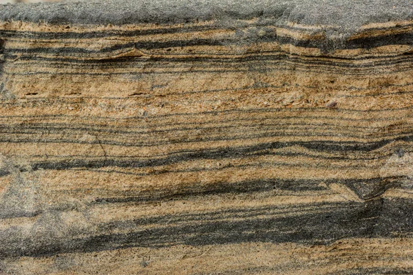 Achtergrond van doorsnede vuil zand lagen in de natuur strand — Stockfoto