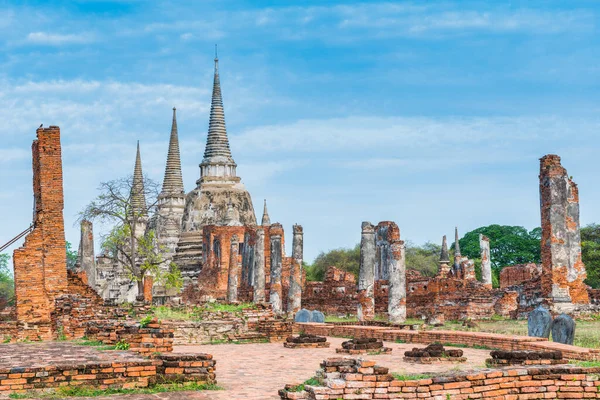 Old Temple Architecture Wat Phrasrisanphet Nella Provincia Ayutthaya Thailandia Patrimonio — Foto Stock