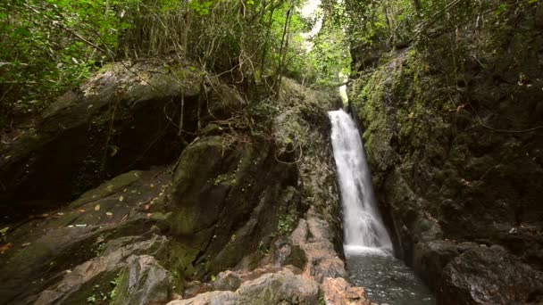 Prachtige Natuur Van Bangpae Waterval Bij Phuket Provincie Thailand — Stockvideo