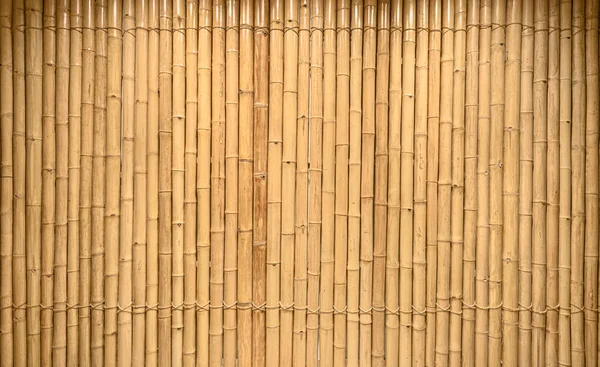 Cerrar Fondo Textura Madera Decorativa Bambú Amarillo Superficie Pared Acabado —  Fotos de Stock