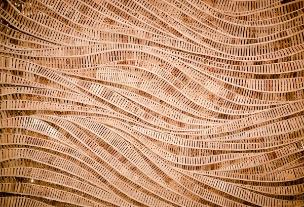 Modern Stil Mönster Natur Bakgrund Våg Brun Hantverk Väva Textur — Stockfoto