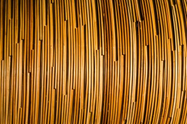 Kahverengi el halısının geleneksel Thai tarzı doğa arka planı mobilya malzemesi için el dokuma dokusu rattan yüzeyi