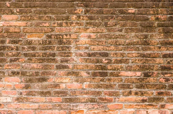 Pozadí Textura Staré Červené Cihlové Stěny Horizontálním Pohledu — Stock fotografie