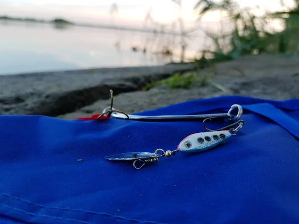 Pesca Río Atardecer — Foto de Stock