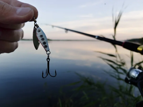 Pesca Río Atardecer —  Fotos de Stock