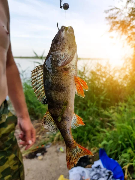 Крутящаяся Рыбалка Реке России Волге — стоковое фото