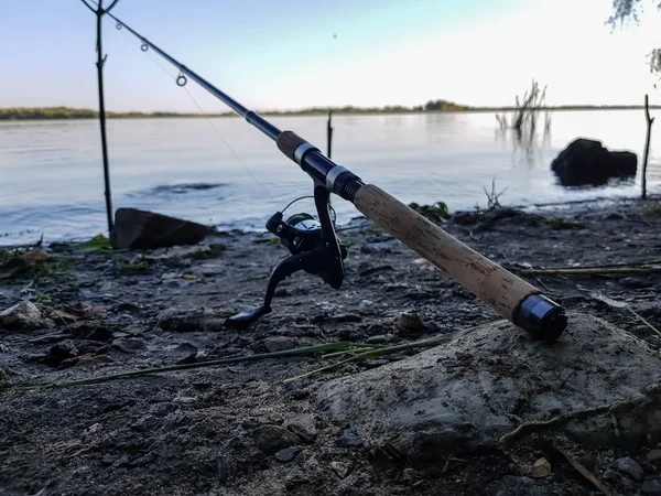 Spinning Fishing River Russia Volga — Stock Photo, Image