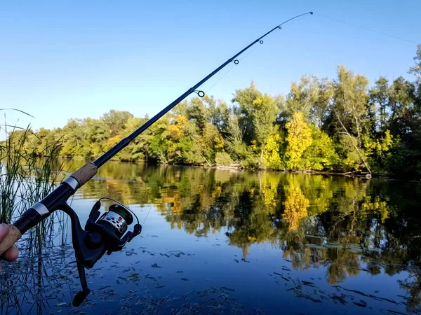 Girando Pesca Rio Rússia Volga — Fotografia de Stock