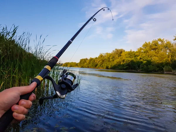 Spinning Fishing River Russia Volga — Stock Photo, Image