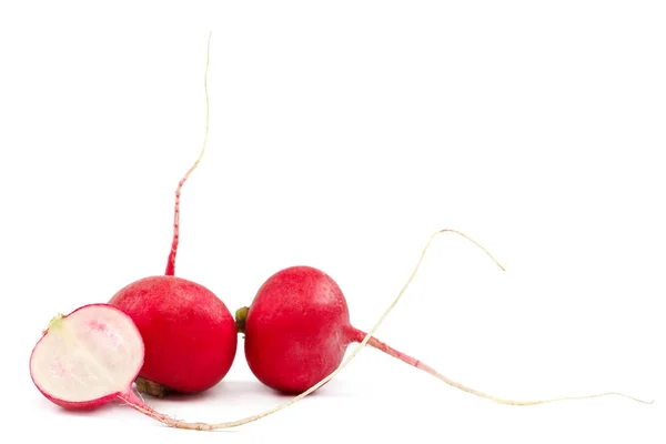 Radis Frais Isolés Sur Fond Blanc — Photo