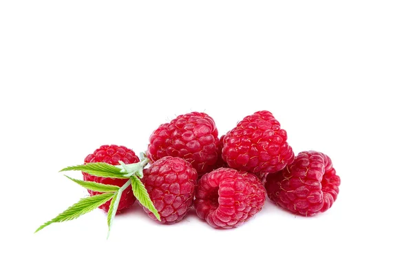 Früchte Himbeeren Isoliert Auf Weißem Hintergrund — Stockfoto