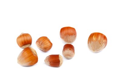 Beyaz arka plan üzerinde izole fındık meyve.