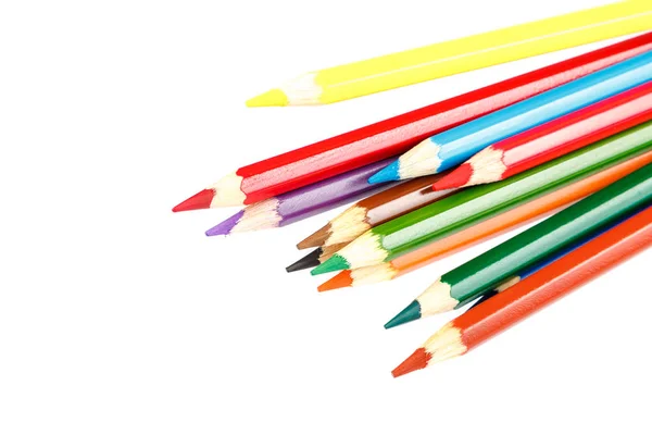 Colored Pencils Isolated White Background — Stock Photo, Image