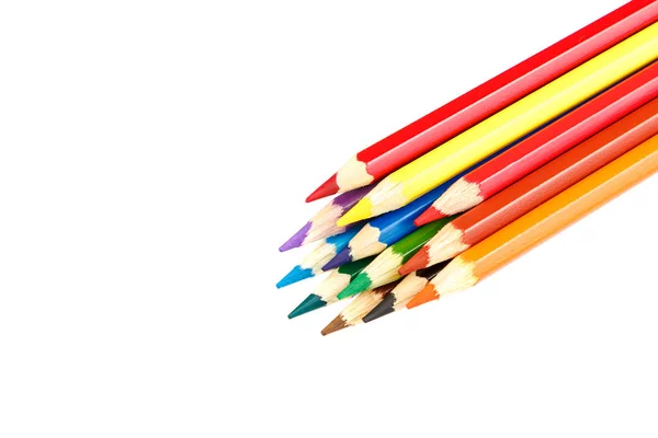 Colored Pencils Isolated White Background — Stock Photo, Image