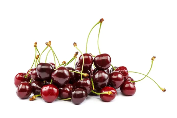 Frutos Una Cereza Dulce Aislados Sobre Fondo Blanco —  Fotos de Stock