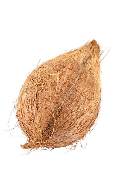 Detail Kokosová Izolovaných Bílém Pozadí — Stock fotografie