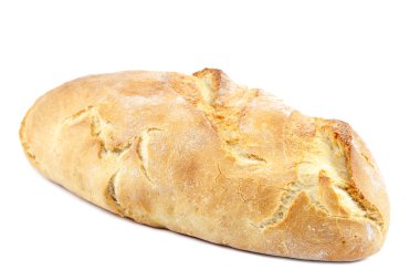 Beyaz arka plan üzerinde izole buğday ekmek.