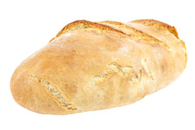 Beyaz arka plan üzerinde izole buğday ekmek.