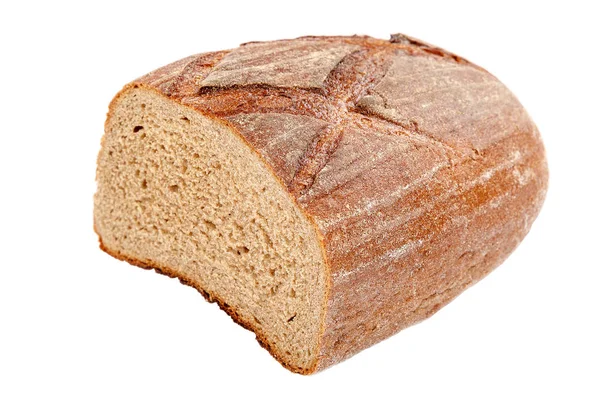 白い背景に隔離されたライ麦パンの葉 — ストック写真