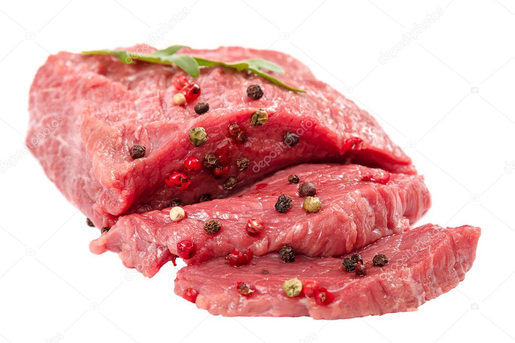 Meat fresh isolated on a white background.