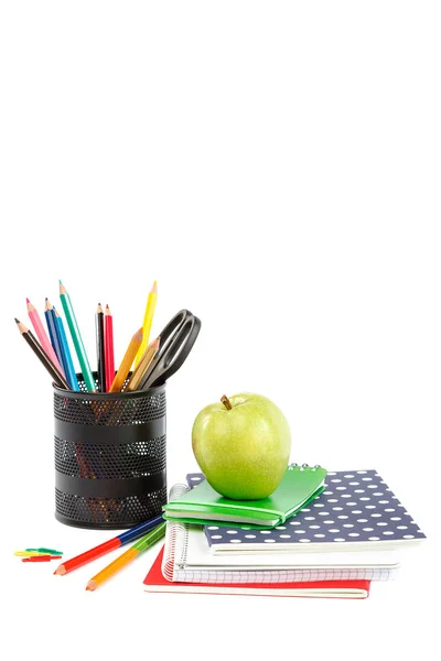 School Office Supplies Isolated White Background — Stock Photo, Image
