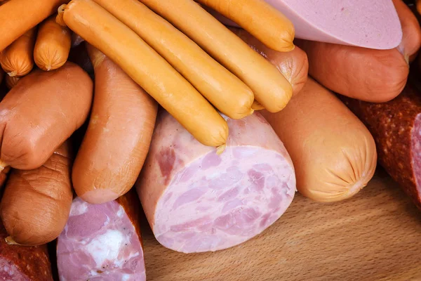 Sausage Products Isolated White Background — Stock Photo, Image