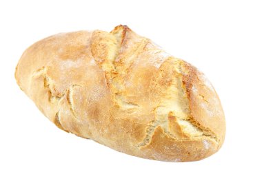 Beyaz arka plan üzerinde izole buğday ekmek.