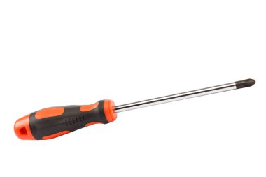 Beyaz arkaplanda izole edilmiş tornavida aracı.