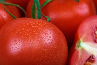 Arka plan olarak domates taze meyve.