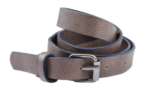 Ceinture Élégante Cuir Isolé Sur Fond Blanc — Photo