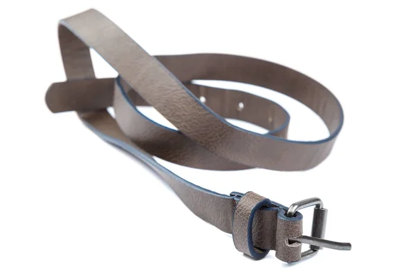 Ceinture Élégante Cuir Isolé Sur Fond Blanc — Photo