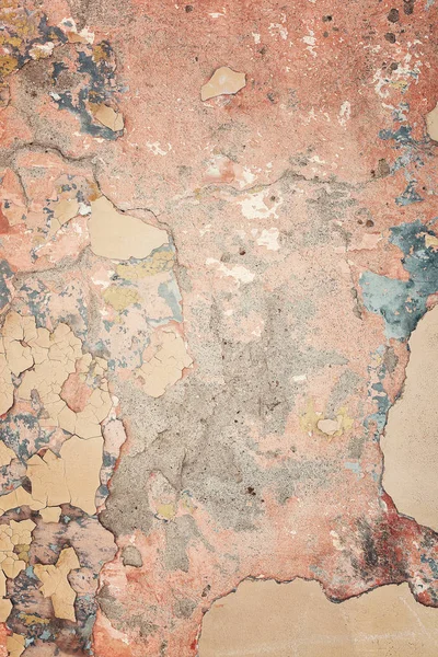 Antigua pared enlucida con pintura pelada como fondo — Foto de Stock