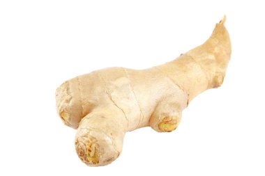 Zencefil Kökü Beyaz Arkaplanda İzole Edildi