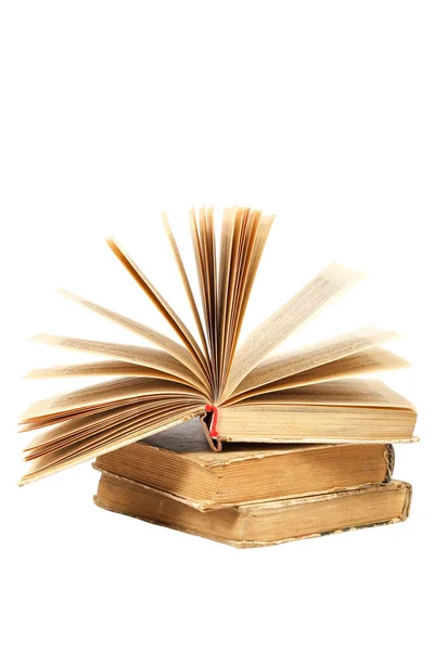 Books pile isolated on a white background — Stock Photo, Image