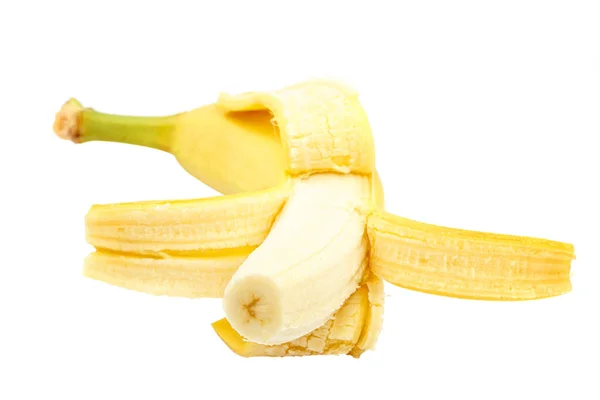 Bananes fraîches isolées sur fond blanc — Photo