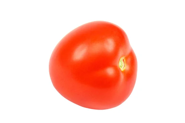 Färsk röd tomat, på en vit bakgrund. — Stockfoto