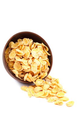 Corn flakes isolated on a white background