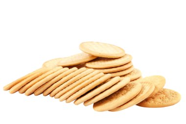 Beyaz arkaplanda izole edilmiş çerezler