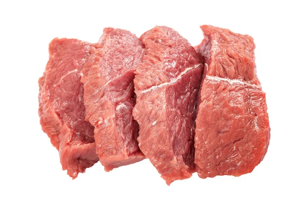 흰색 배경에 고립 된 신선한 고기 — 스톡 사진