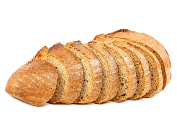 Laib Brot isoliert auf weißem Hintergrund — Stockfoto