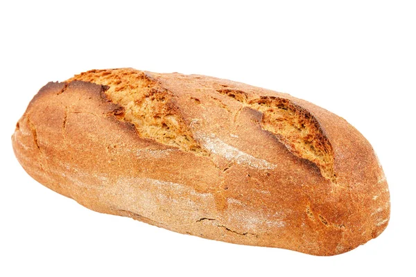 Laib Brot isoliert auf weißem Hintergrund — Stockfoto