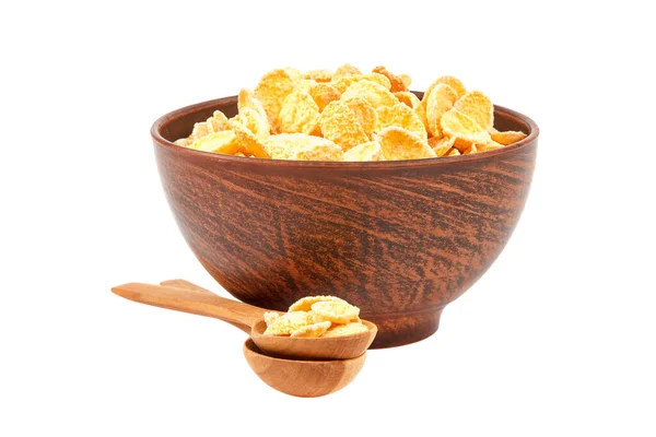 Cornflakes isoliert auf weißem Hintergrund — Stockfoto