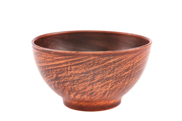Taça de cerâmica isolada sobre um fundo branco — Fotografia de Stock